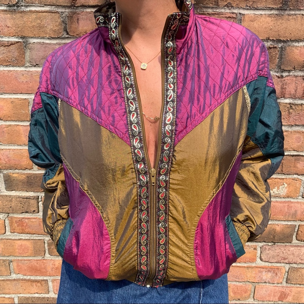 Vintage Westbound Petites Paisley Iridescent Jacket P